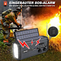 Miniatyrbillede 6 af 7: Solcelledrevet radio, AM/FM håndsvingradio, bærbar nødradio med 5000 mAh