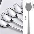 Miniatyrbillede 2 af 8: Sporks, pakke med 4, 1,6 tommer brede sporks lavet af 18/10 rustfrit stål