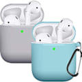 Miniatyrbillede 1 af 7: Airpods skal beskyttende etui er kompatibel med den blå grå