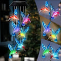 Miniatyrbild 1 av 5: Solcellslinga Solvindspel Färgväxlande Kolibri Vattentät LED Mobil Solcellslampa