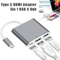 Miniatyrbillede 2 af 8: 3 i 1 Hub Type C til HDMI USB 3.0 USB-C Adapterkabel