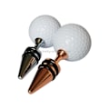 Miniatyrbillede 4 af 4: Golfbold og Tee-formet Vinstop Størrelse: 10 x 4,2 cm (Farve: Sølv)