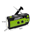 Miniatyrbild 2 av 7: Nödläges bärbar solradio, vev AM FM-radio med LED-ficklampa, USB-port, SOS