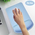 Miniatyrbild 4 av 5: Musmatta med handledsstöd, handgjord ergonomisk musmatta blå