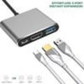 Miniatyrbilde 3 av 8: 3 i 1 Hub Type C til HDMI USB 3.0 USB-C Adapterkabel