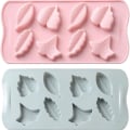 Miniatyrbillede 1 af 6: Blad chokoladeform, blad kageform, 3D chokoladeform 8 hulrum, KLB