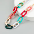 Miniatyrbilde 3 av 5: Mote Chunky Link Chain Langt Ovalt Halskjede for Kvinner KLB