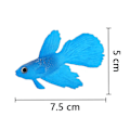 Miniatyrbild 3 av 8: Konstgjord fisk silikon fisk silikon guldfisk Betta Blå KLB