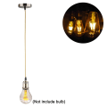 Miniatyrbilde 2 av 5: Mini Industriell Hengelampe Unik Vintage E27 Sokkel Svart Vevd Stoff Hengelampe Justerbar Ledning Hengelampe Sett