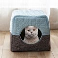 Miniatyrbillede 4 af 8: Kæledyrsrede og sofaseng, sammenklappelig skridsikker til hunde Lyseblå KLB