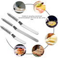 Miniatyrbilde 2 av 5: Vinklet konditorispatel, rustfritt stål palettkniv, dekorativ kniv for glasur kake, cupcakes og bakverk -