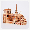 Miniatyrbilde 4 av 5: 3D-puslespill for voksne, Notre Dame katedral flyttbar modellsett KLB