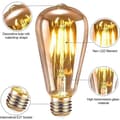 Miniatyrbilde 4 av 5: LED Edison pære, E27 vintage Edison LED retro pære 4W ST64 nostalgisk antikk