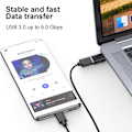 Miniatyrbild 5 av 7: Typ C till USB-adapter, USB C till USB 3.0-adapter, aluminium svart
