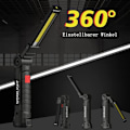 Miniatyrbillede 4 af 6: LED arbejdslys, genopladelig lommelygte, værkstedslampe COB