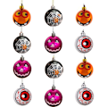 Pikkukuva 1 / 5: 12 kpl Halloween-ripustuspalloja, kurpitsa, lepakko, hämähäkinverkko