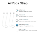 Miniatyrbilde 6 av 8: 2 par med Airpods-stropper som er kompatible med AirPods, hvit stropp