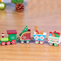 Miniatyrbillede 4 af 5: Juletog Malet Træjulepynt, Børnegave Legetøj KLB