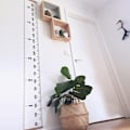 Miniatyrbild 5 av 7: Väggmatta för barn, babyväggmatta hängande linjal, barnets längdkarta