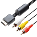 Pikkukuva 1 / 8: AV TV TV-kaapeli PS1 / PS2 -konsolille 3 Chinch Audio Video Scart -kaapeli