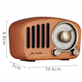 Pikkukuva 2 / 6: Retro-radio Bluetooth-kaiuttimella, Aooeou radio vintage pieni pähkinäpuu