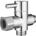 Miniatyrbilde 1 av 5: 3-veis ventil solid messing 3/8\"-12/17 T-adapter avledningsventil for toalett,ve