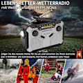 Pikkukuva 5 / 5: Aurinkoradio, AM/FM-käsikäyttöinen kampiradio, Dynamo-hätäradio 4000 mAh
