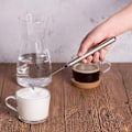 Miniatyrbild 4 av 5: Elektrisk mjölkskummare, mjölkskummare i rostfritt stål