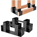 Miniatyrbild 1 av 5: 2-pack utomhus vedstaplingsställ för ved, stor kapacitet stark vedstaplingsställ, vedförvaring för inomhus och utomhus KLB