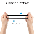 Miniatyrbilde 7 av 8: 2 par med Airpods-stropper kompatible med AirPods, svart stropp