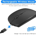 Miniatyrbillede 2 af 6: Bluetooth-mus til bærbar computer, genopladelig trådløs mus