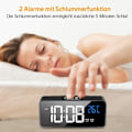 Miniatyrbild 5 av 7: Digital väckarklocka, LED digital klocka bordsklocka med röststyrningsfunktion och