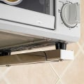 Miniatyrbilde 6 av 6: Mikrobølgeovnsholder i 304 rustfritt stål med teleskoparmer og kroker, KLB