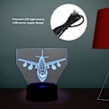 Miniatyrbillede 8 af 8: 3W 4.5V USB 3D Natlampe Touch Control LED Bordlampe KLB