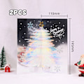 Miniatyrbild 2 av 5: 2-pack jul 3D gratulationskort Fantasy julgran välsignelse grön