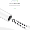 Miniatyrbilde 4 av 8: Pakke - Apple Lightning til 3,5 mm hodetelefonkontakt Adapter Port Aux Audio KLB