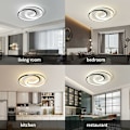 Miniatyrbillede 4 af 5: Moderne LED-loftslampe 46W 42cm（3000K-6000K), dæmpbar rund loftslampe til stue, soveværelse, køkken KLB