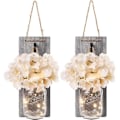 Miniatyrbild 1 av 8: Rustika Mason Jar String Lights, Silk Hydrangeas och LED String Lights