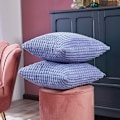 Miniatyrbilde 2 av 5: Putetrekksett med 2, for sofa, soverom, seng, stol og partikkeldekorasjon, uten putekjerne, moderne og elegant design, 60x60CM, blå, 2 stk KLB