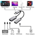 Pikkukuva 3 / 5: 2-in-1 USB Type-C - USB-sovitin (OTG-kaapeli + virtakaapeli) Harmaa