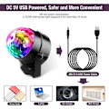 Miniatyrbilde 4 av 8: Discokule LED festlys musikkstyrt discolyseffekter discolys med USB