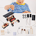Miniatyrbillede 4 af 5: Bilmodel sæt, DIY samlet solcelle RC legetøj med elektrisk KLB