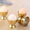 Miniatyrbilde 4 av 5: Eggkoppsett i rustfritt stål, 4 stk, for restaurant, hjem, kjøkken, bursdag, bryllup, jul, nyttår, fest, borddekorasjon (gull)