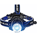 Miniatyrbild 1 av 5: LED-pannlampa, USB-uppladdningsbar kraftfull LED-strålkastare 3 belysningslägen, zoombar, justerbar, lätt för löpning, promenader, camping KLB