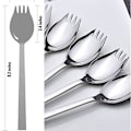 Miniatyrbillede 6 af 8: Sporks, pakke med 4, 1,6 tommer brede sporks lavet af 18/10 rustfrit stål