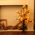Miniatyrbillede 8 af 8: 2FT Forbelyst Lønnetre med 24 Varme Hvide LED Bordlamper Thanksgiving Løn