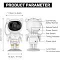 Miniatyrbilde 2 av 5: Galaxy Stjernehimmel-projektor med timer, Astronaut Stjernehimmel-projektorlampe, nattlys for barn og voksne, med fjernkontroll