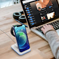 Miniatyrbilde 3 av 8: Trådløs lader, induktiv ladestasjon for Apple Watch hvit KLB