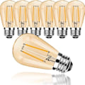 Miniatyrbild 1 av 5: LED E27 S14 2W varmvit 2700K retro glödlampa glas för utomhus ljusslingor ersättning