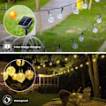 Miniatyrbillede 3 af 6: LED-fe-lys udendørs solcelle-fe-lys med 50 LED-krystalkugler 9,5 KLB